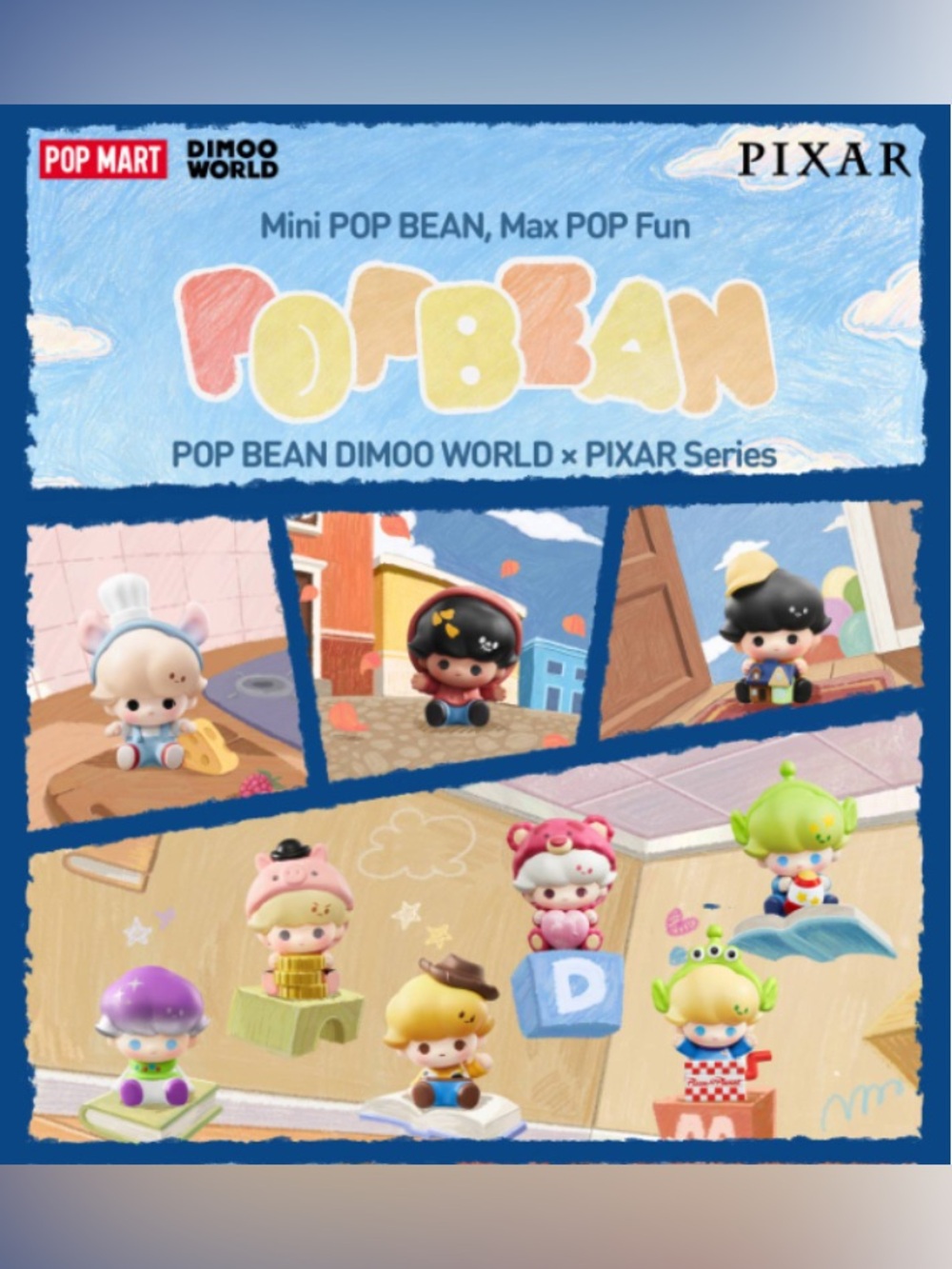 Pop Mart Pop Bean Dimoo World x Pixar, Choose Your Figure